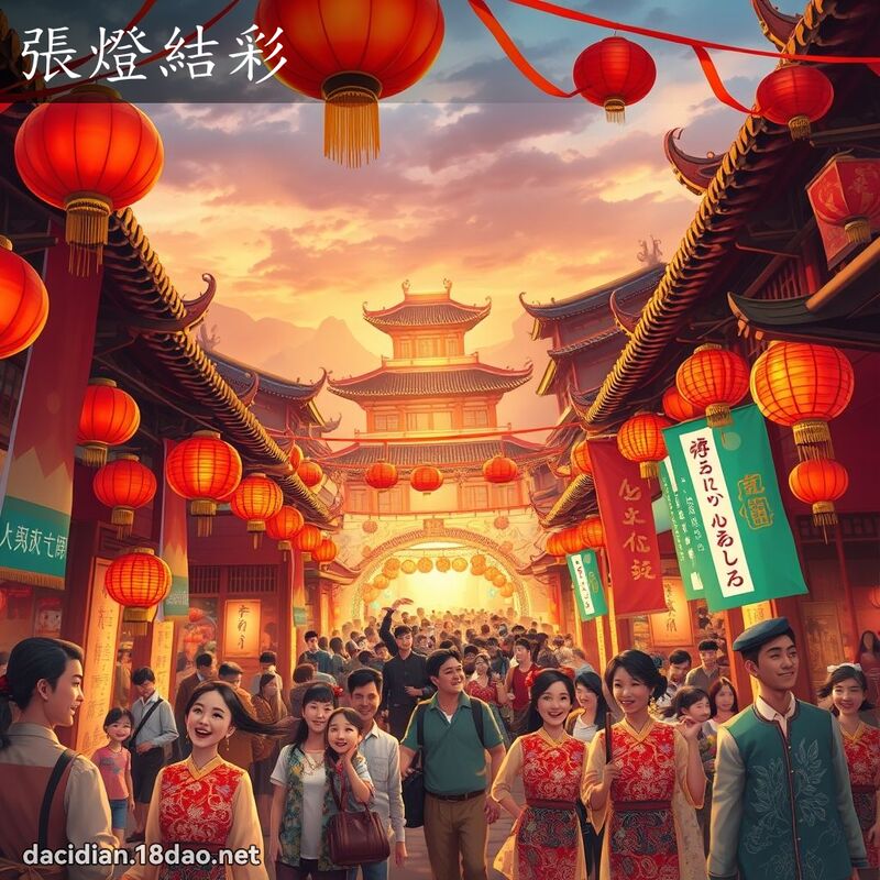 张灯结彩 - 国语大辞典配图