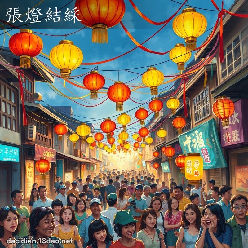 張燈結綵 - 國語大辭典配圖