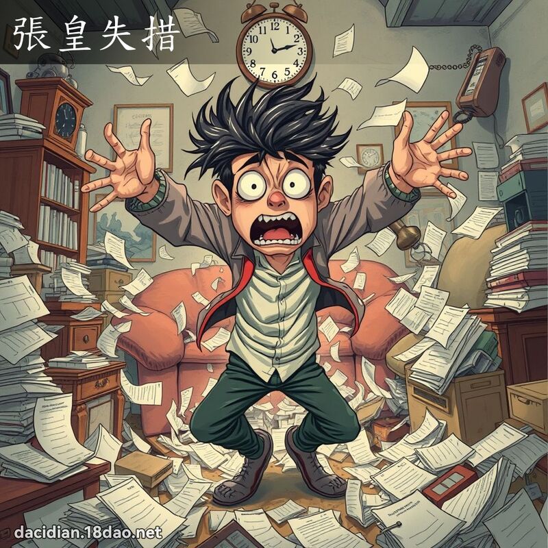 張皇失措 - 國語大辭典配圖