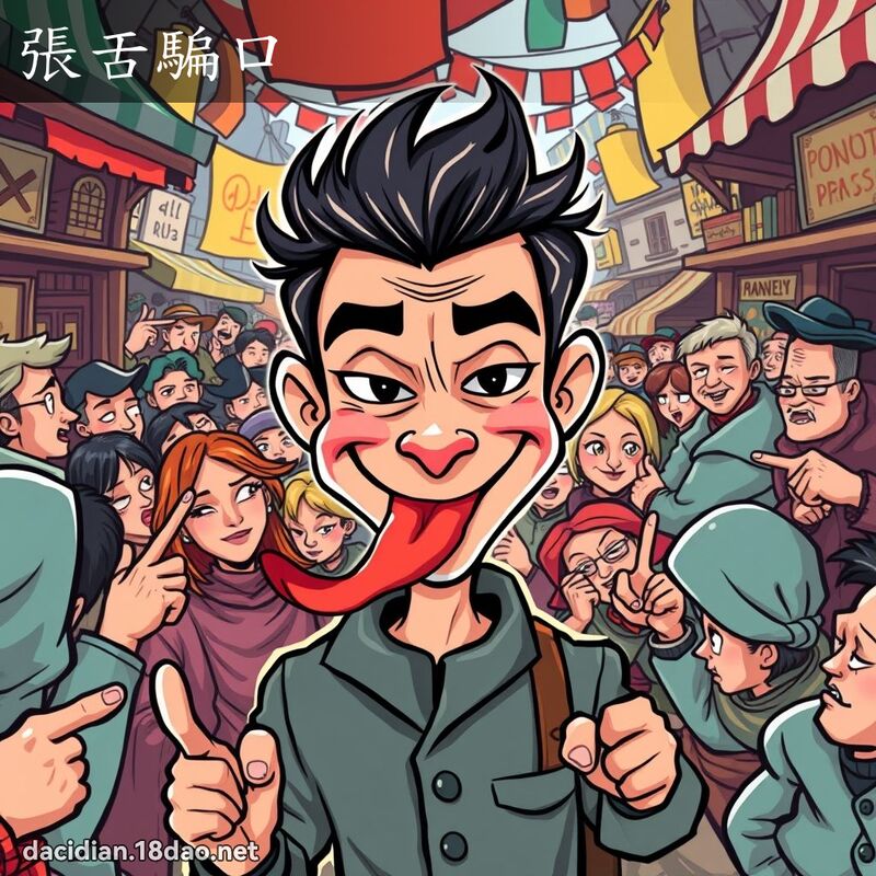 張舌騙口 - 國語大辭典配圖
