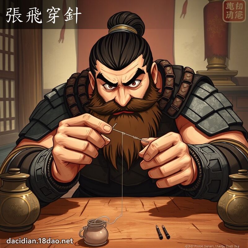 张飞穿针 - 国语大辞典配图