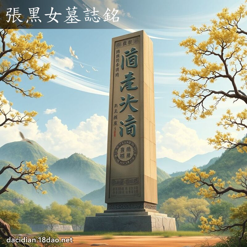 張黑女墓誌銘 - 國語大辭典配圖