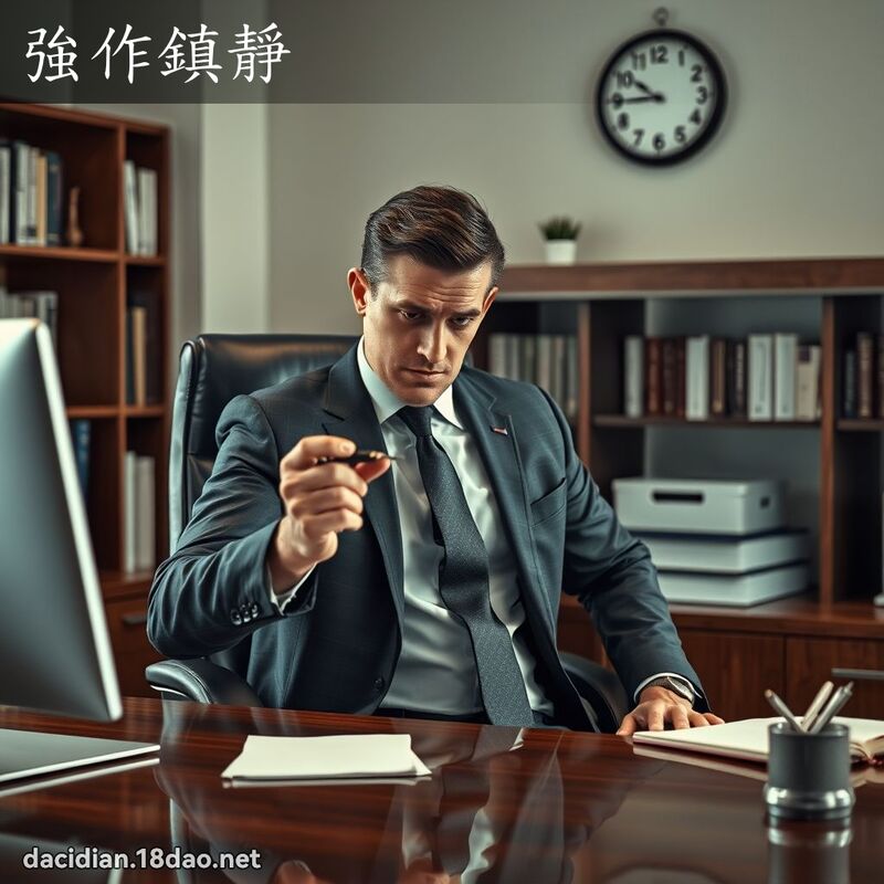 强作镇静 - 国语大辞典配图