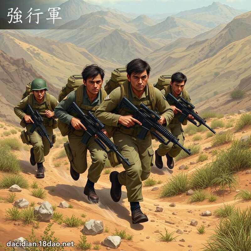 强行军 - 国语大辞典配图