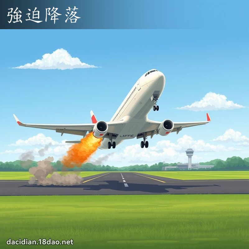 强迫降落 - 国语大辞典配图
