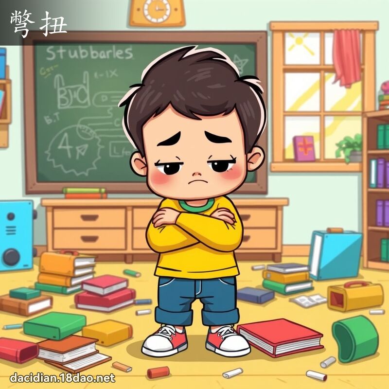 彆扭 - 國語大辭典配圖
