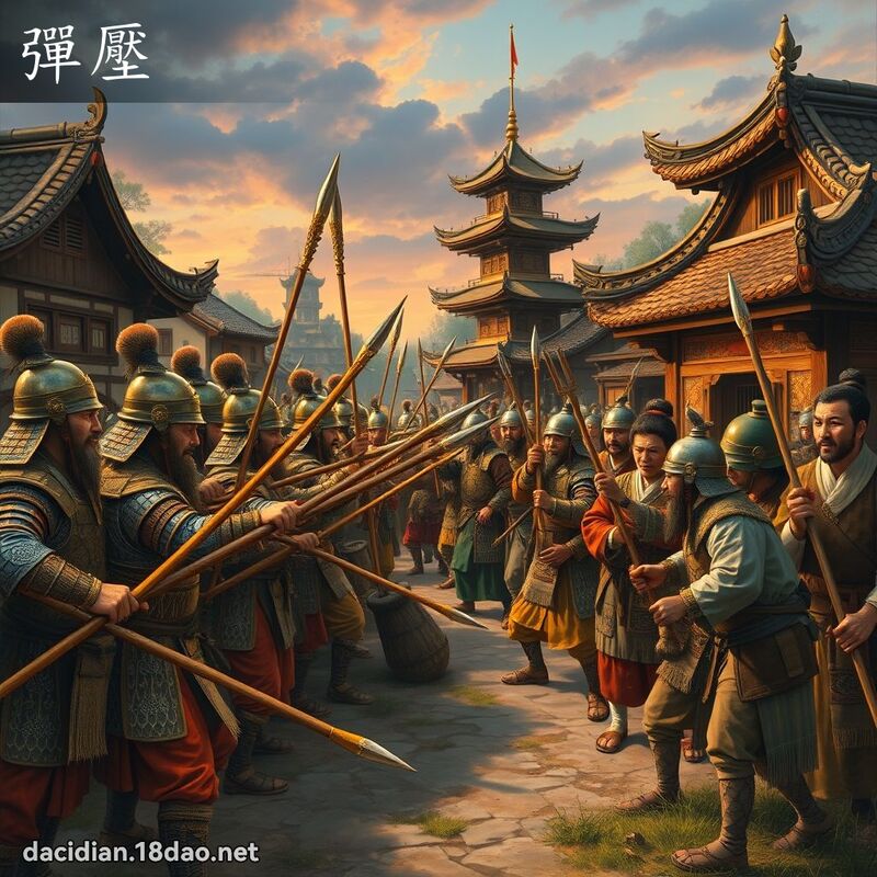 弹压 - 国语大辞典配图