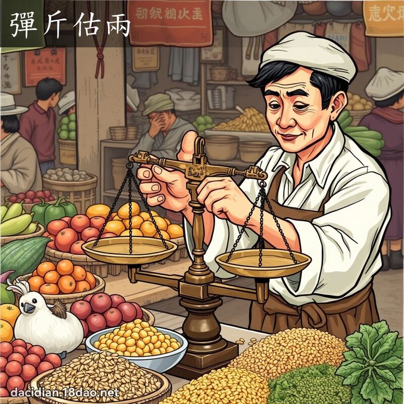 弹斤估两 - 国语大辞典配图