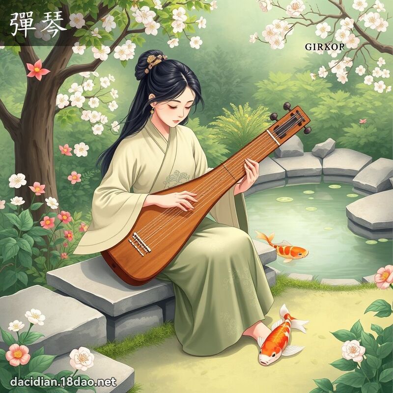 弹琴 - 国语大辞典配图