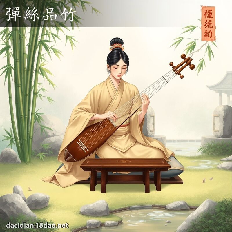 彈絲品竹 - 國語大辭典配圖