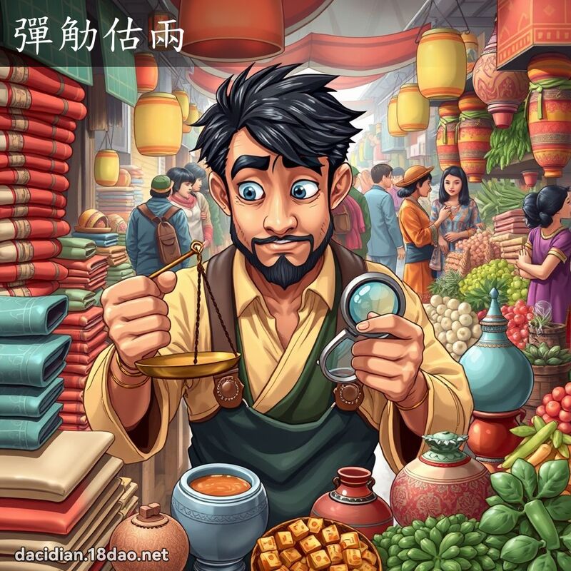 弹觔估两 - 国语大辞典配图