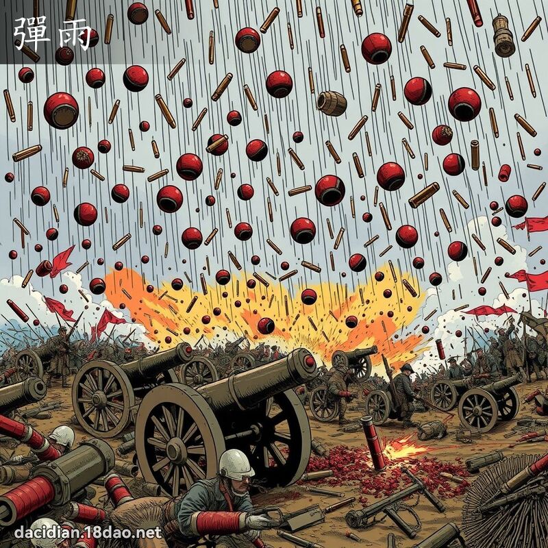 弹雨 - 国语大辞典配图