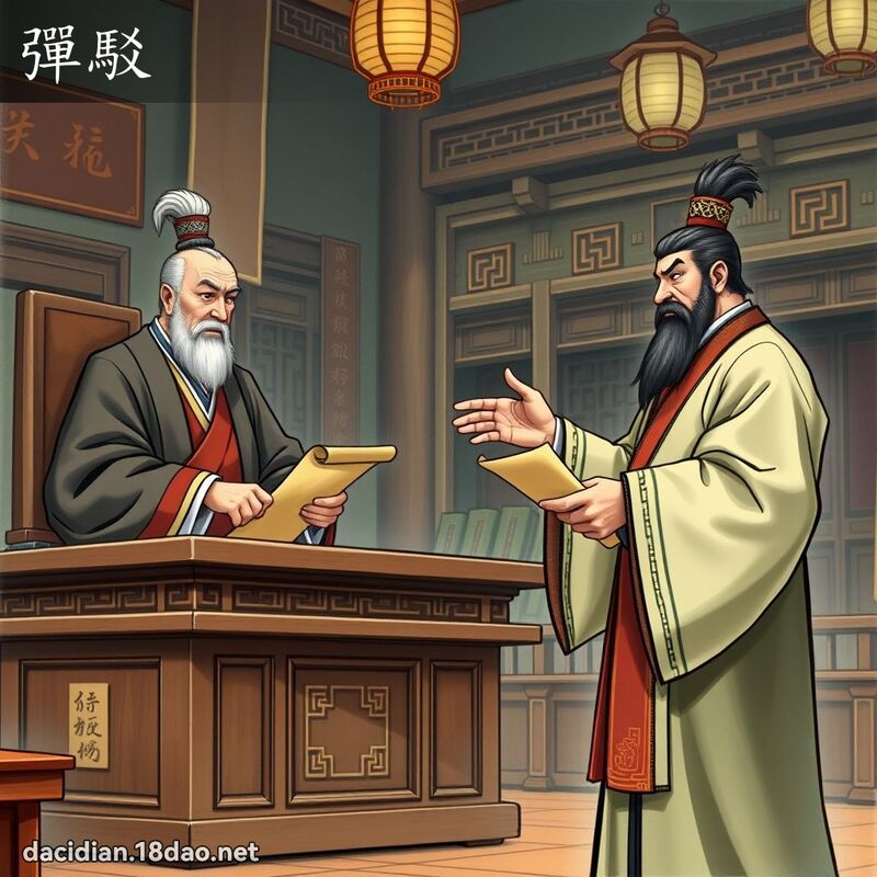 彈駁 - 國語大辭典配圖