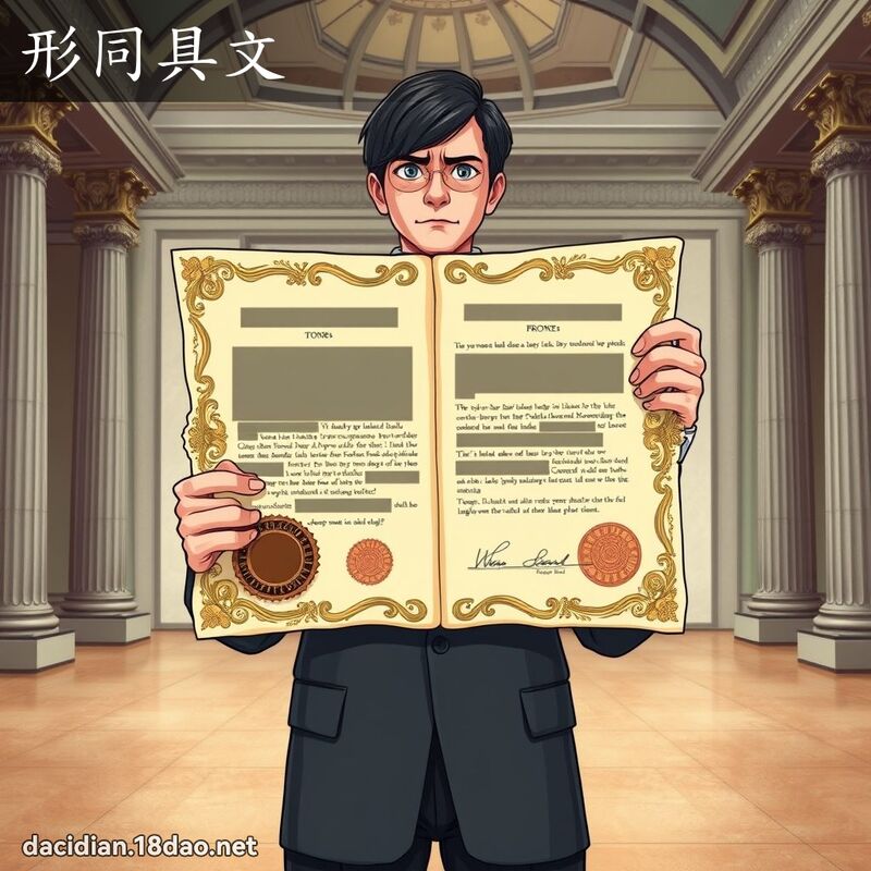 形同具文 - 国语大辞典配图