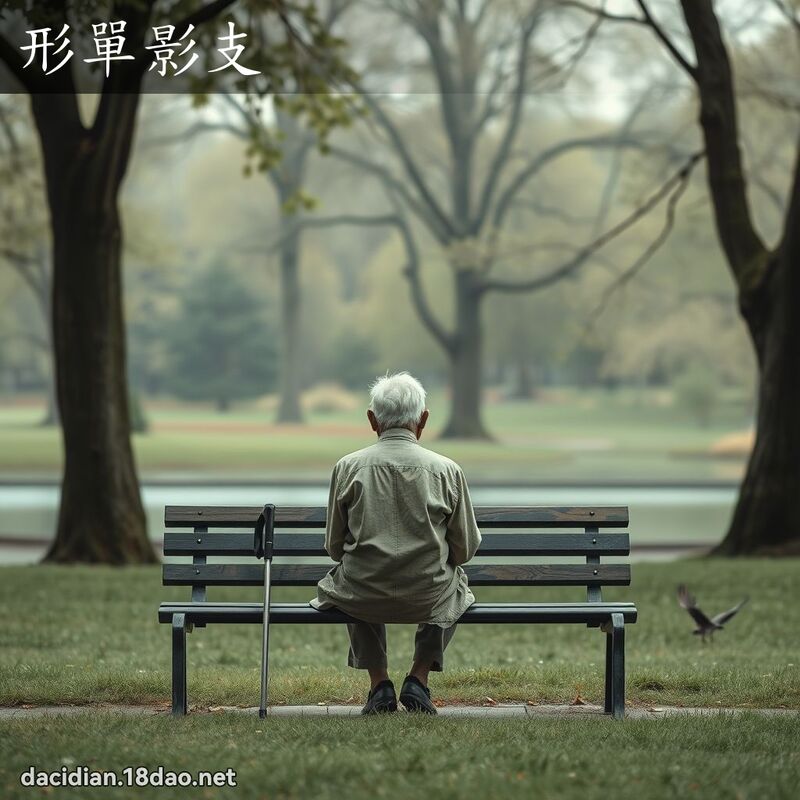 形單影支 - 國語大辭典配圖