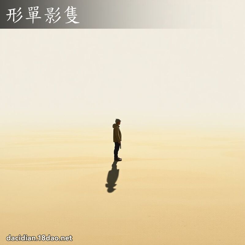 形單影隻 - 國語大辭典配圖