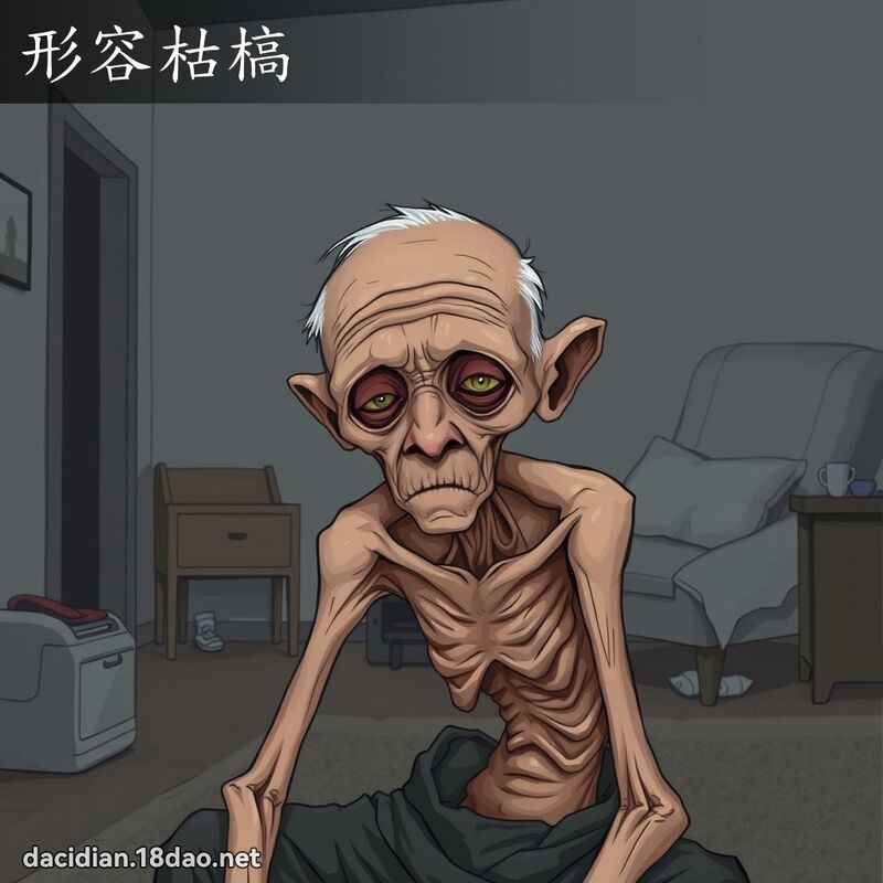 形容枯槁 - 国语大辞典配图