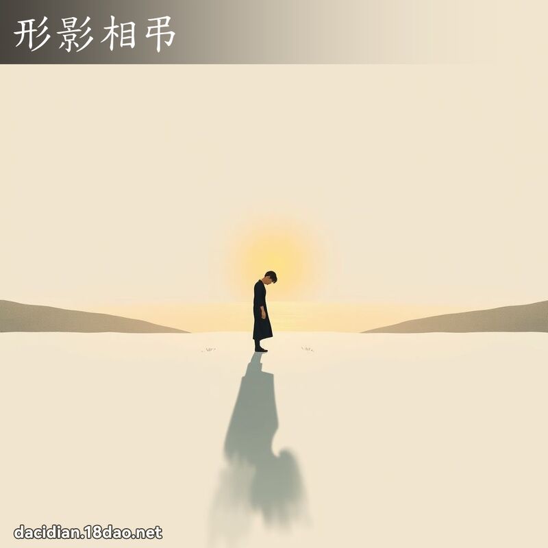 形影相弔 - 國語大辭典配圖