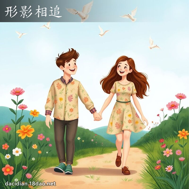 形影相追 - 国语大辞典配图