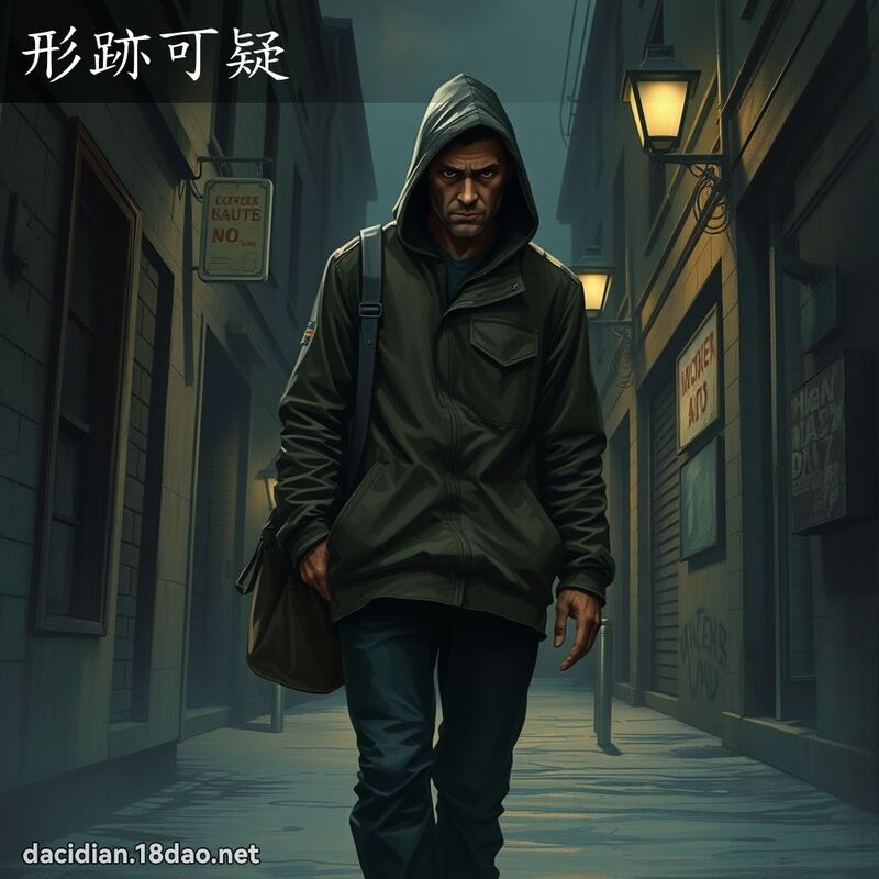 形跡可疑 - 國語大辭典配圖