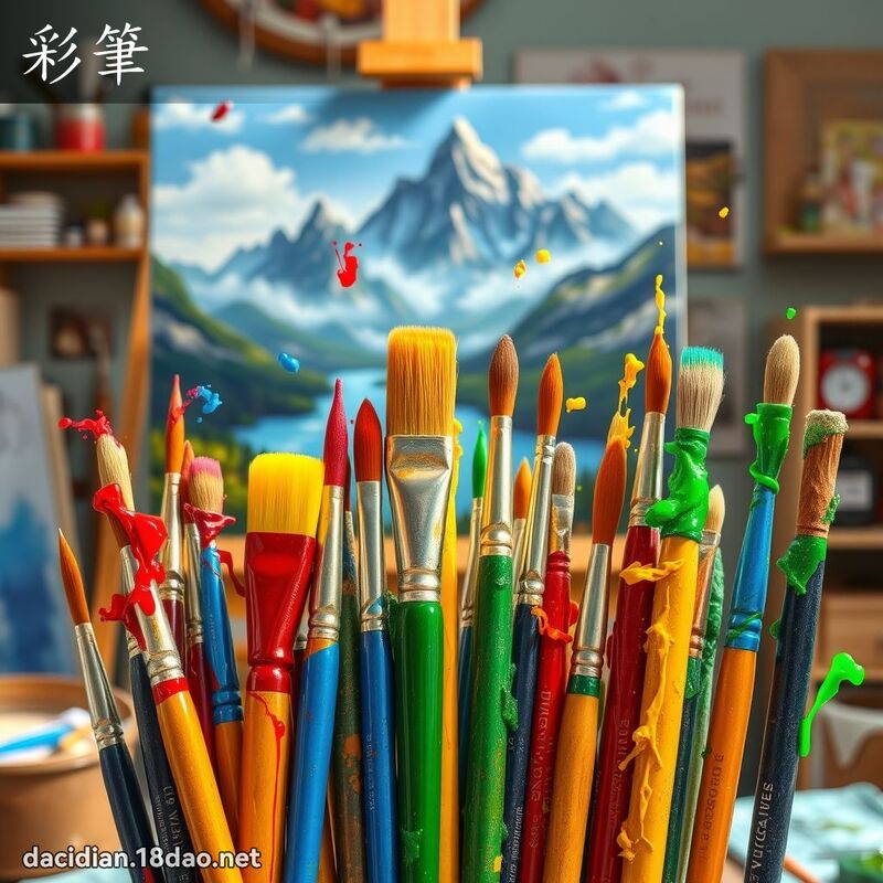 彩筆 - 國語大辭典配圖