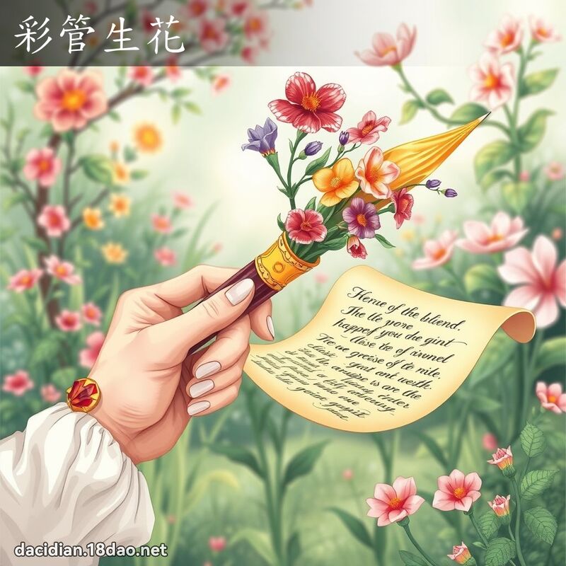 彩管生花 - 国语大辞典配图