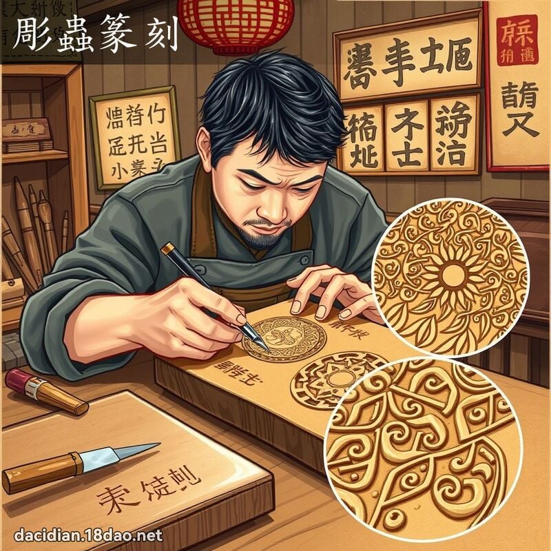 彫蟲篆刻 - 國語大辭典配圖