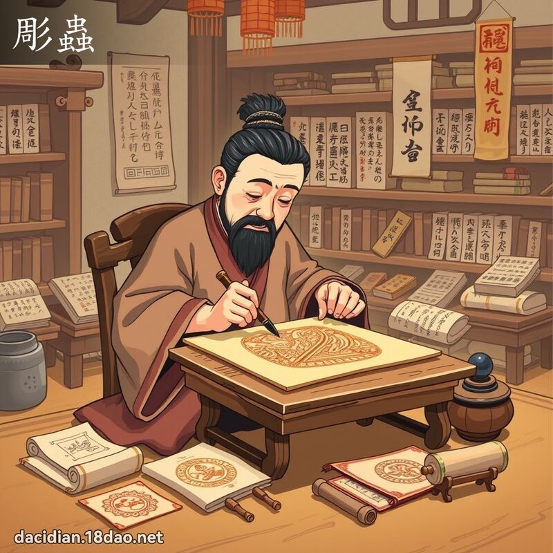 彫虫 - 国语大辞典配图