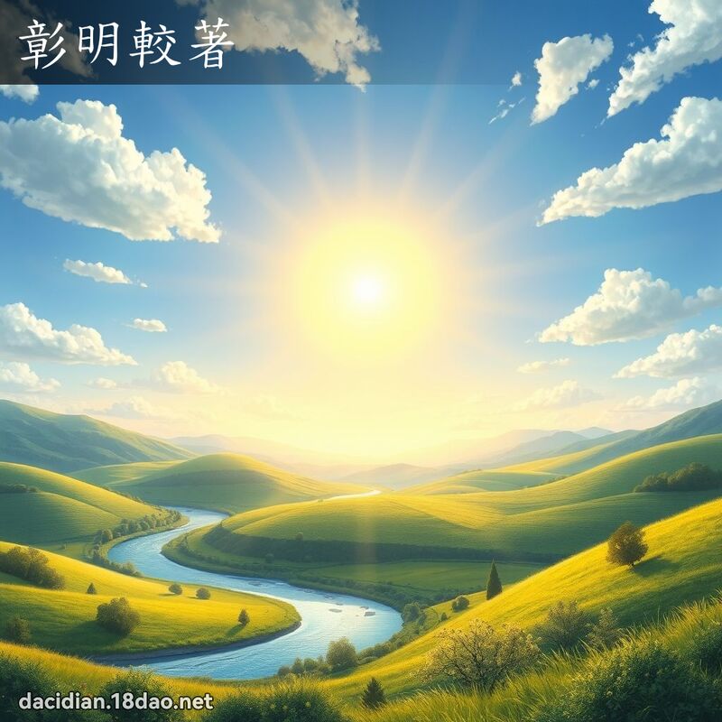 彰明較著 - 國語大辭典配圖