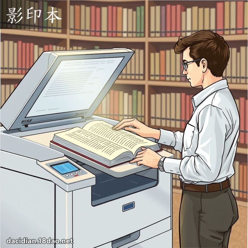 影印本 - 國語大辭典配圖