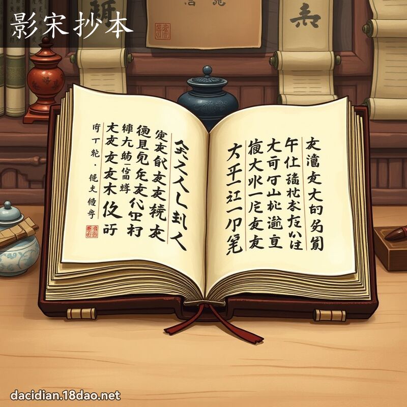 影宋抄本 - 國語大辭典配圖