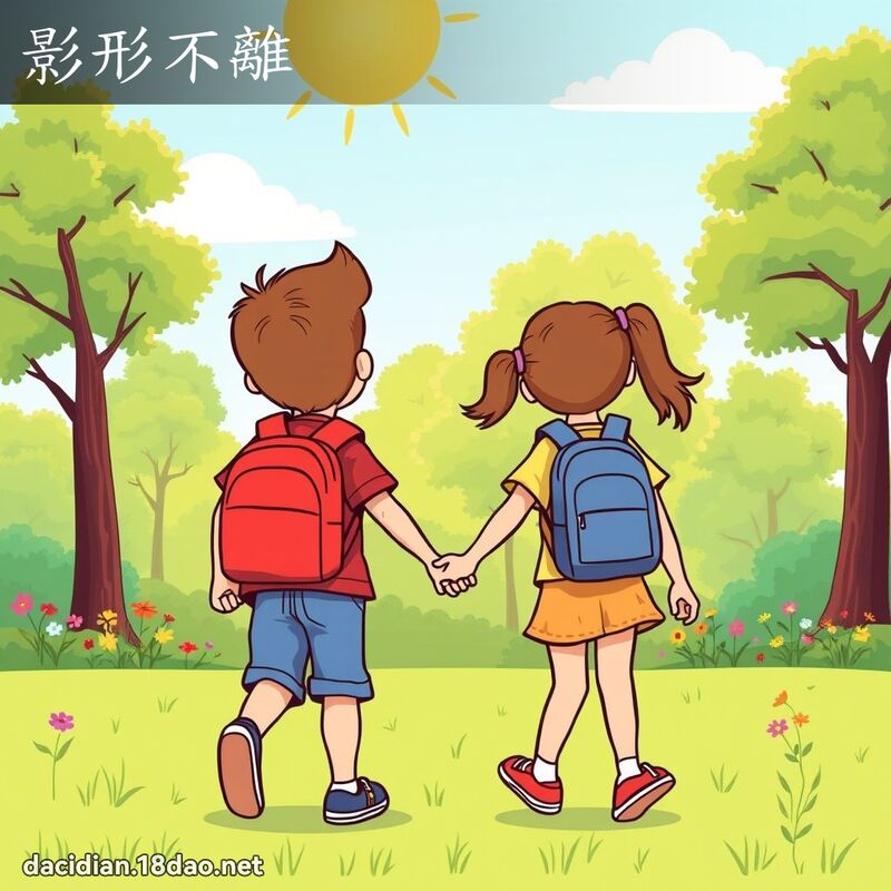 影形不離 - 國語大辭典配圖