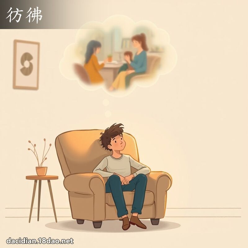 彷彿 - 國語大辭典配圖