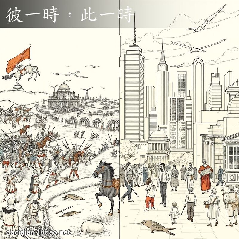 彼一時，此一時 - 國語大辭典配圖