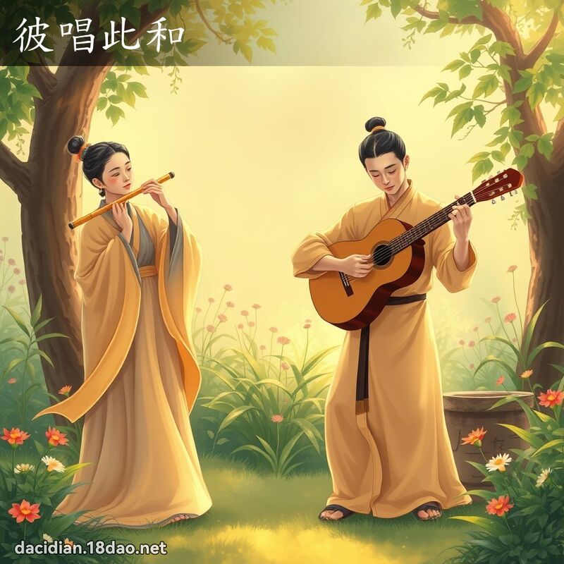 彼唱此和 - 國語大辭典配圖