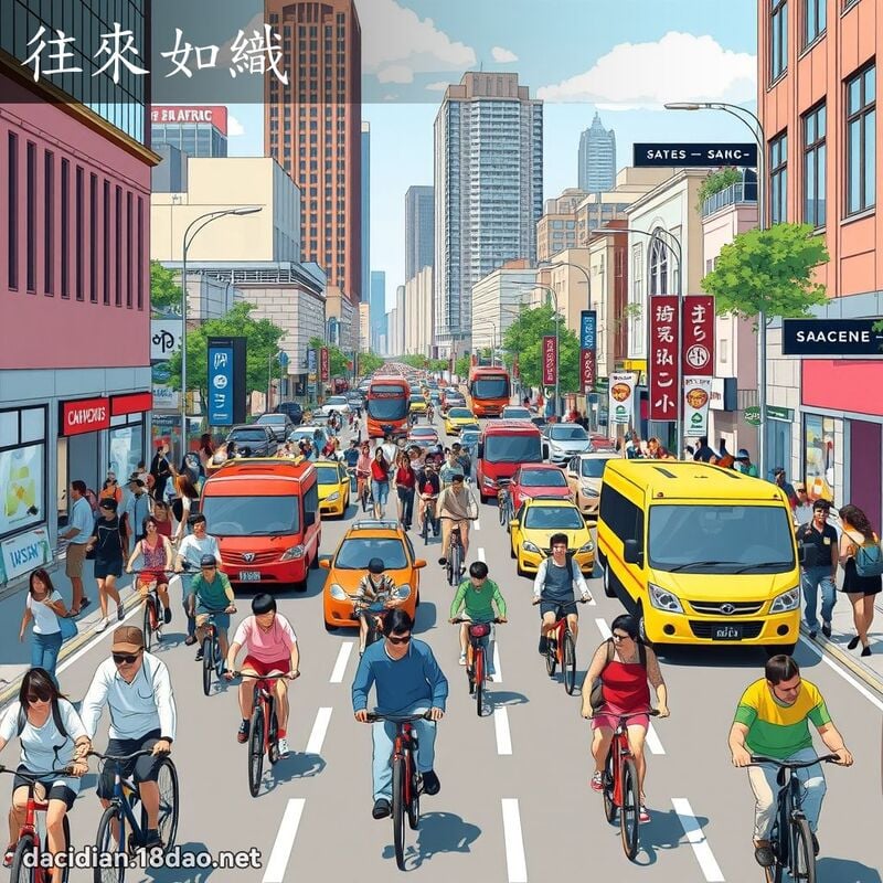往來如織 - 國語大辭典配圖