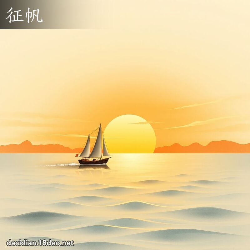 征帆 - 國語大辭典配圖