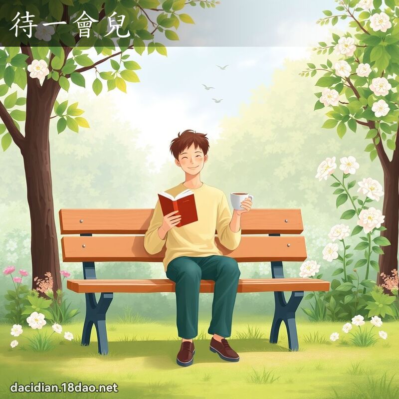 待一会儿 - 国语大辞典配图