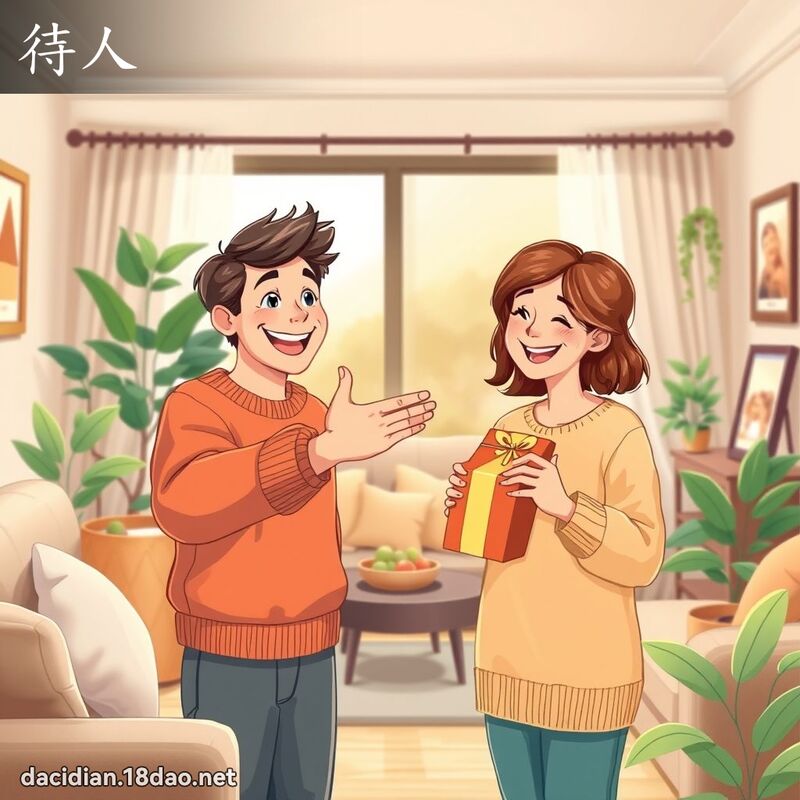 待人 - 国语大辞典配图