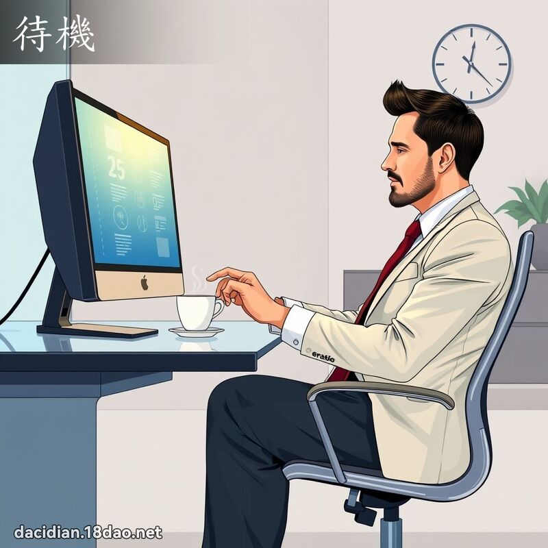 待機 - 國語大辭典配圖