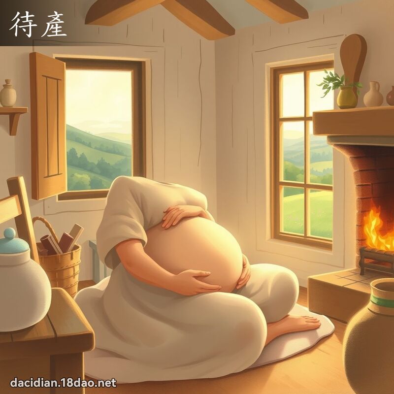 待产 - 国语大辞典配图