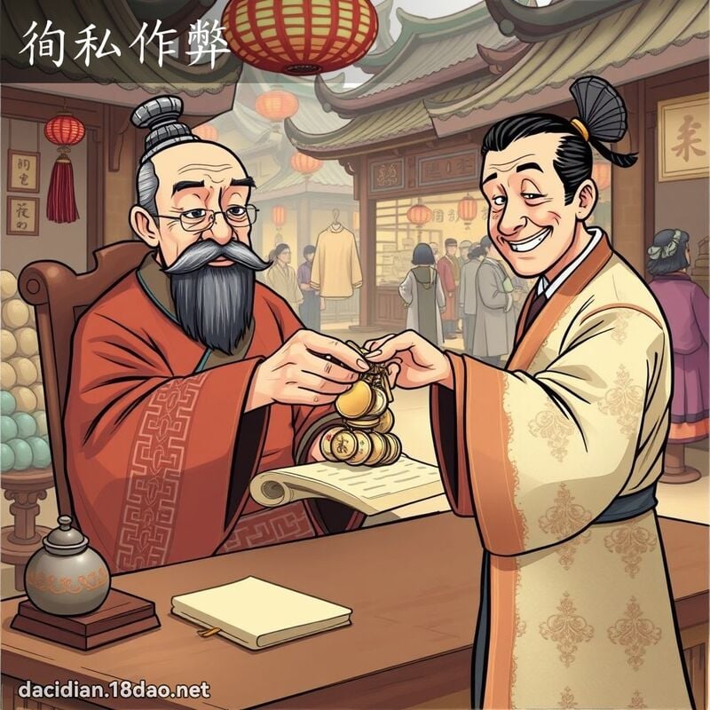 徇私作弊 - 國語大辭典配圖