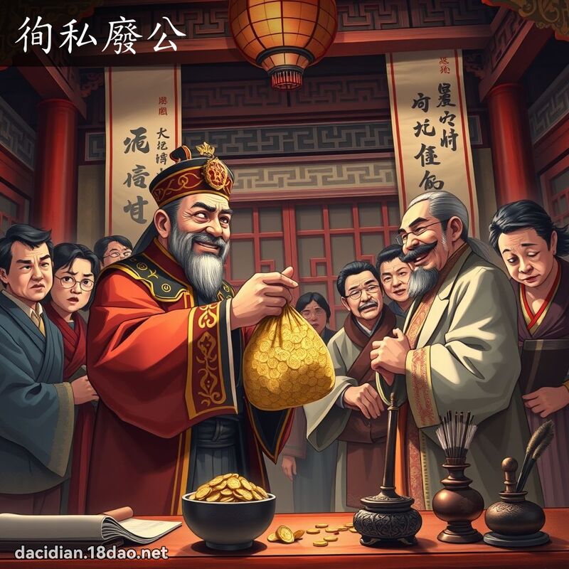 徇私廢公 - 國語大辭典配圖