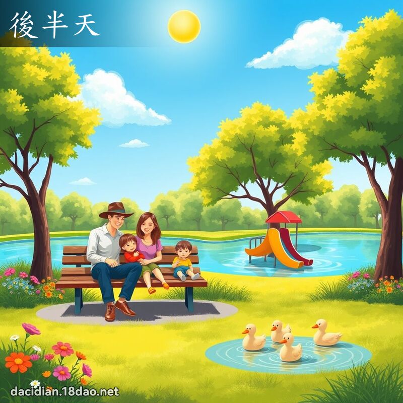 后半天 - 国语大辞典配图