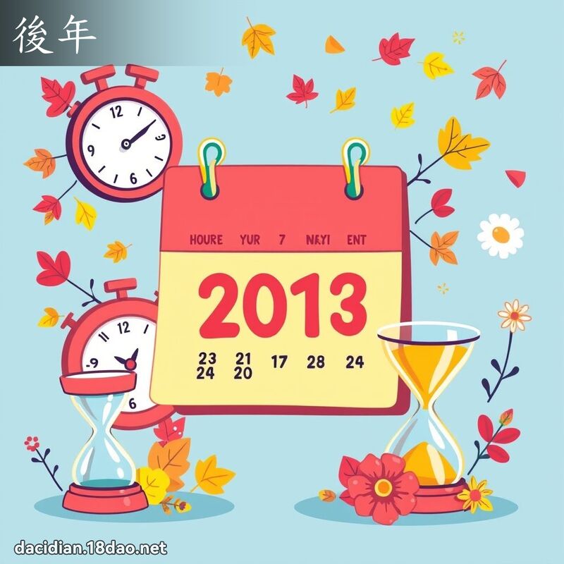 后年 - 国语大辞典配图