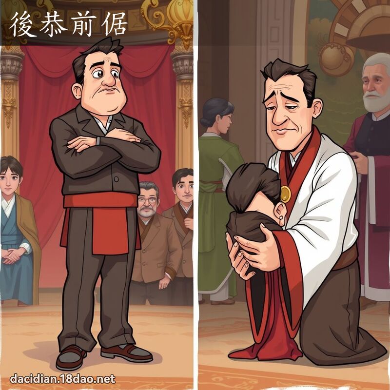 后恭前倨 - 国语大辞典配图
