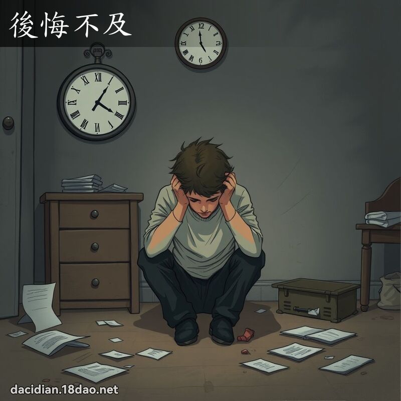 後悔不及 - 國語大辭典配圖