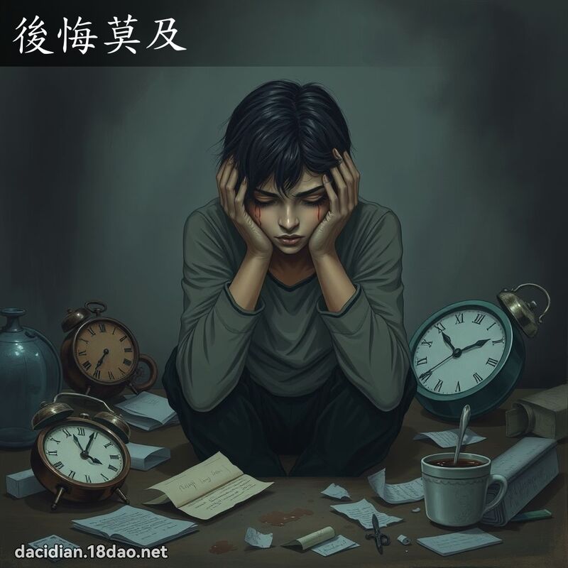 後悔莫及 - 國語大辭典配圖