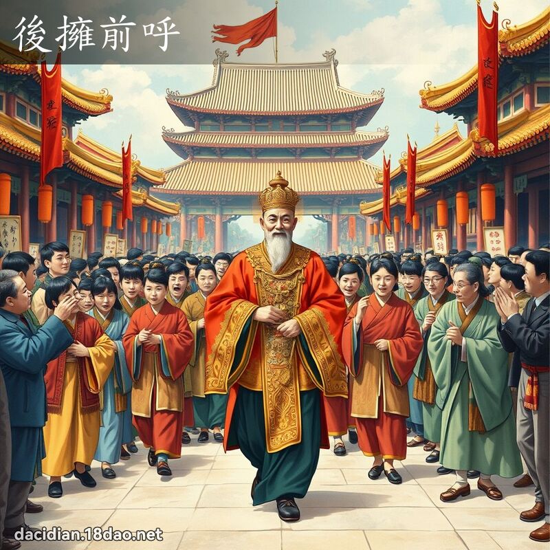 後擁前呼 - 國語大辭典配圖