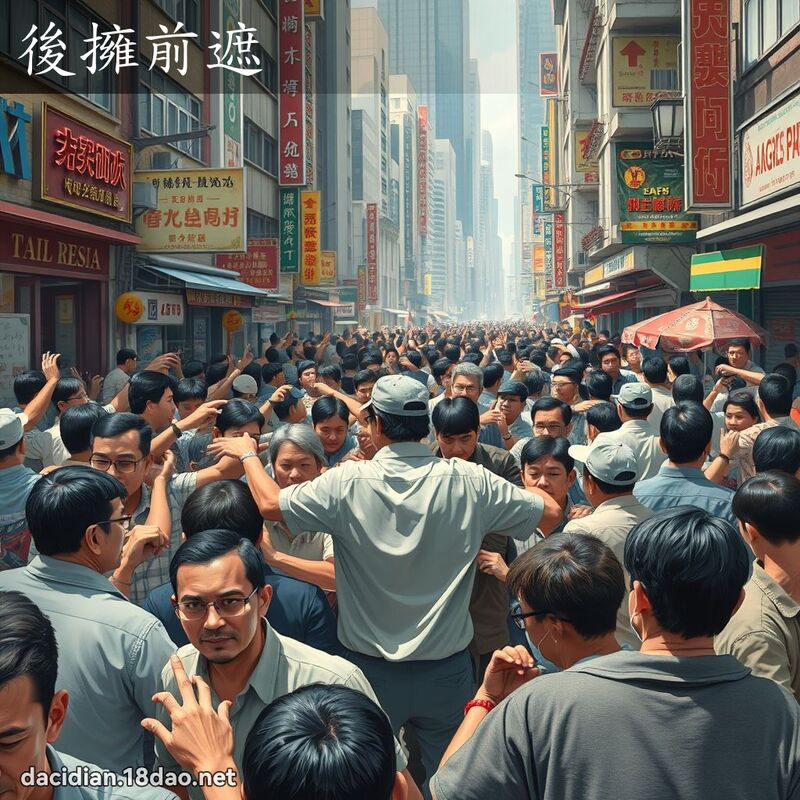 後擁前遮 - 國語大辭典配圖